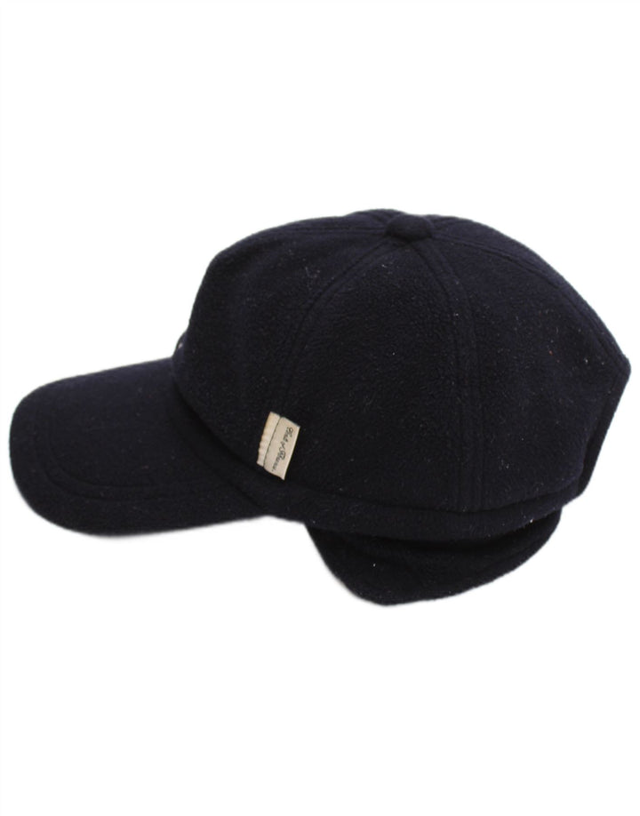 Conte of Florence Mens Ear Flap Fleece Baseball Cap Medium Black Polyester