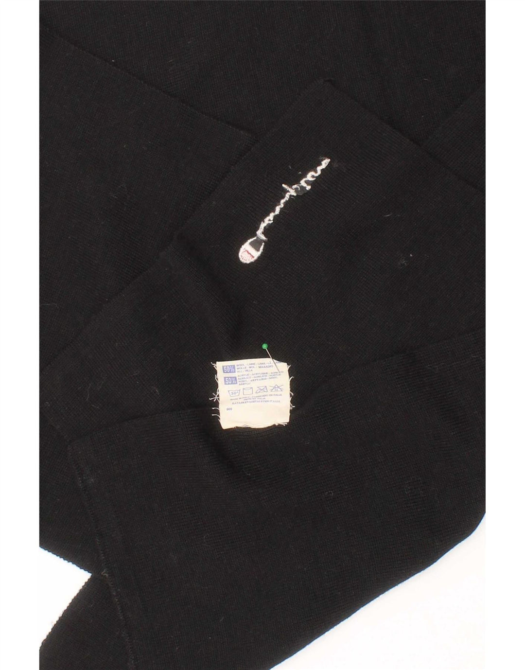 Champion Mens Rectangle Scarf One Size Black Wool