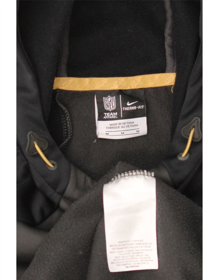 NIKE Mens NFL Graphic Hoodie Jumper Medium Grey Colourblock Polyester Vintage Nike and Second-Hand Nike from Messina Hembry 