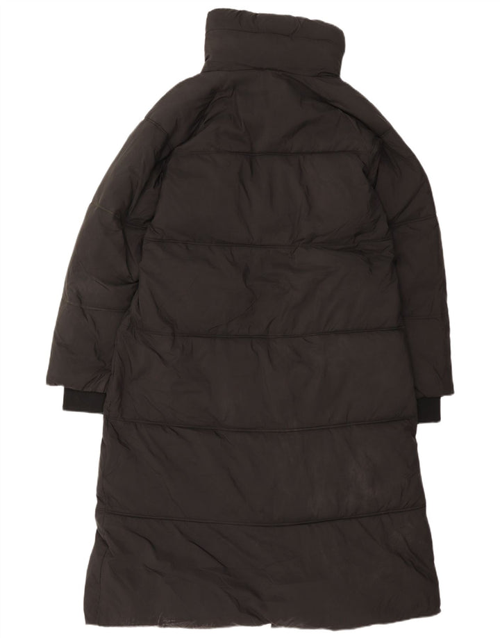 Zara Damen Kapuzenmantel, gepolstert, UK 14, Mittelschwarz, Polyester