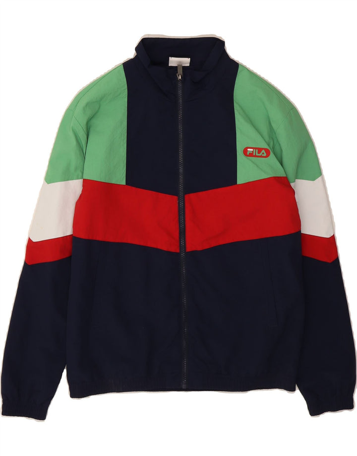 FILA Boys Tracksuit Top Jacket 13-14 Years Multicoloured Colourblock Vintage Fila and Second-Hand Fila from Messina Hembry 