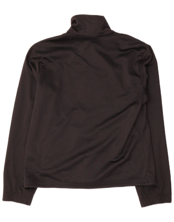 Lotto Damen Crop Trainingsanzug Top Jacke UK 14 Medium Schwarz Polyester