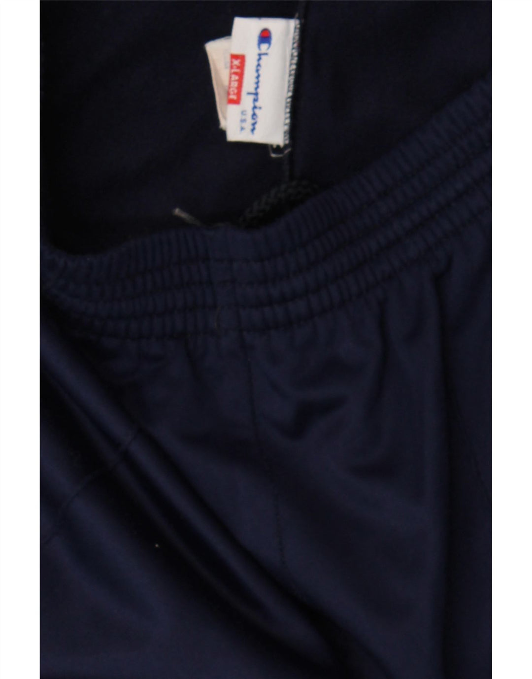 CHAMPION Mens Graphic Tracksuit Trousers XL  Navy Blue Polyester Vintage Champion and Second-Hand Champion from Messina Hembry 