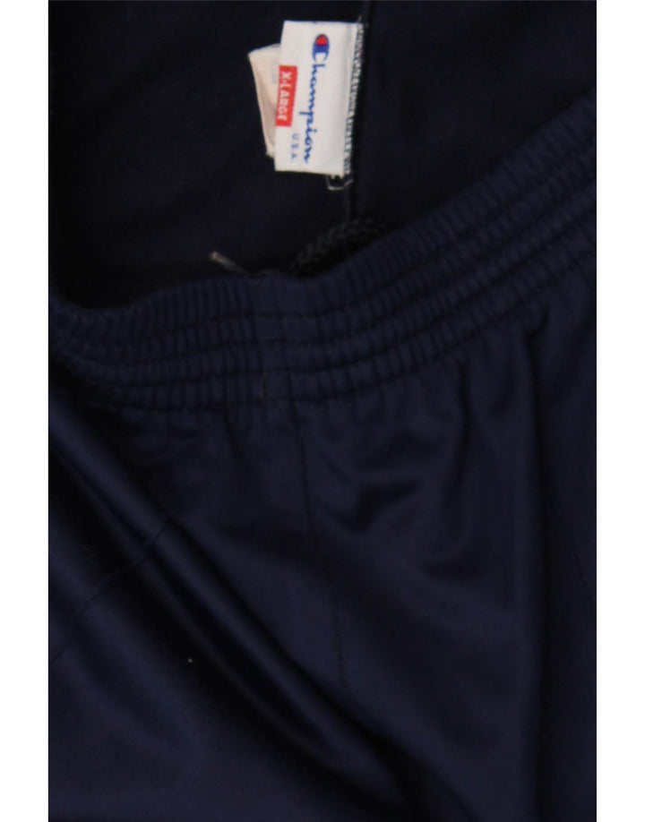 CHAMPION Mens Graphic Tracksuit Trousers XL  Navy Blue Polyester Vintage Champion and Second-Hand Champion from Messina Hembry 