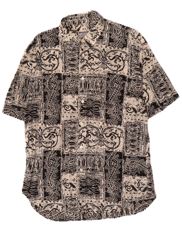 Camicia da uomo a maniche corte Navigare XL in cotone Paisley grigio