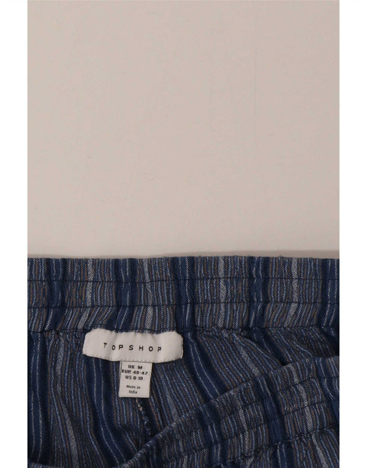 Topshop Womens Casual Shorts Medium W28  Blue Striped