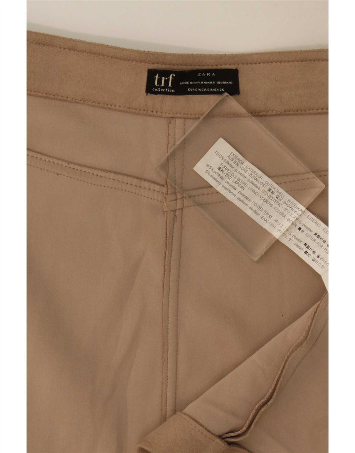 Zara Womens Mini Skirt Small W27 Brown Polyester
