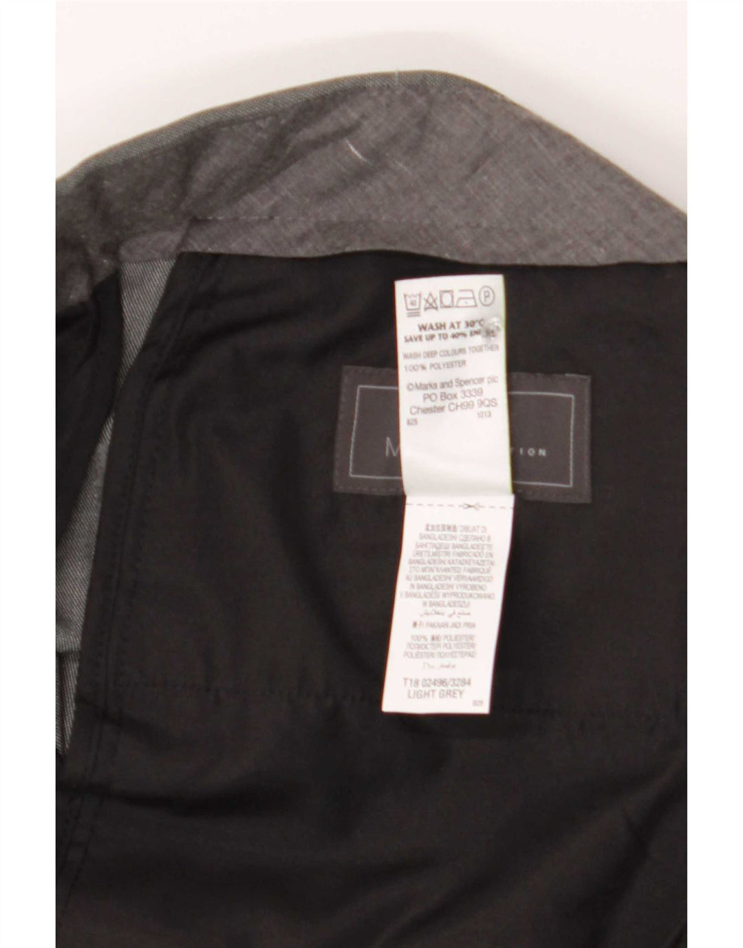 Marks & Spencer Herren-Anzughose in normaler Passform, W36 L29, grau, Polyester