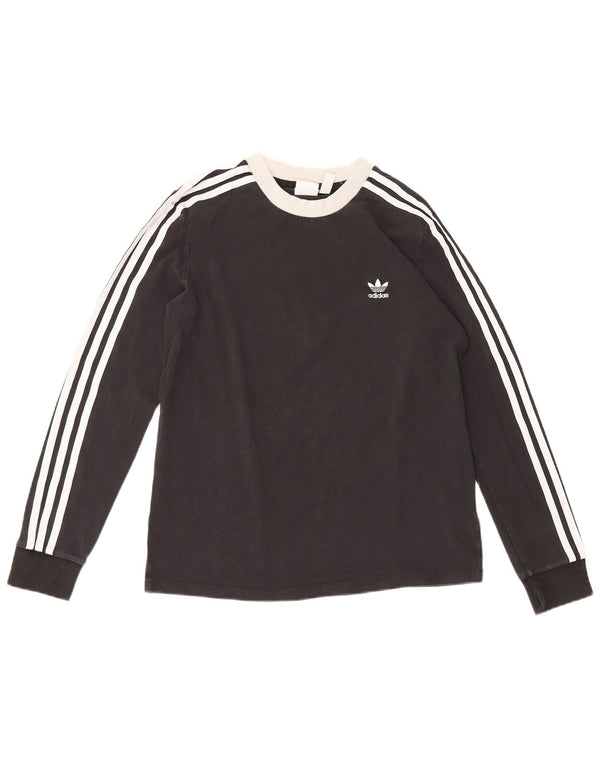 Adidas Dame Top Langærmet UK 14 Medium Sort Bomuld Sports