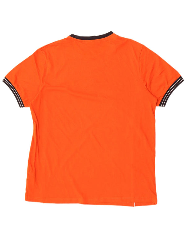 Ellesse Mens T-Shirt Top Large Orange Cotton