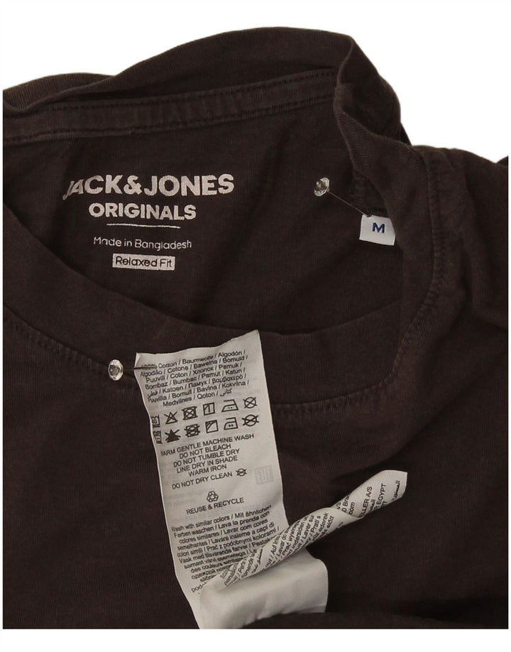 Jack & Jones Mens Relaxed Fit T-Shirt Top Medium Grey Cotton
