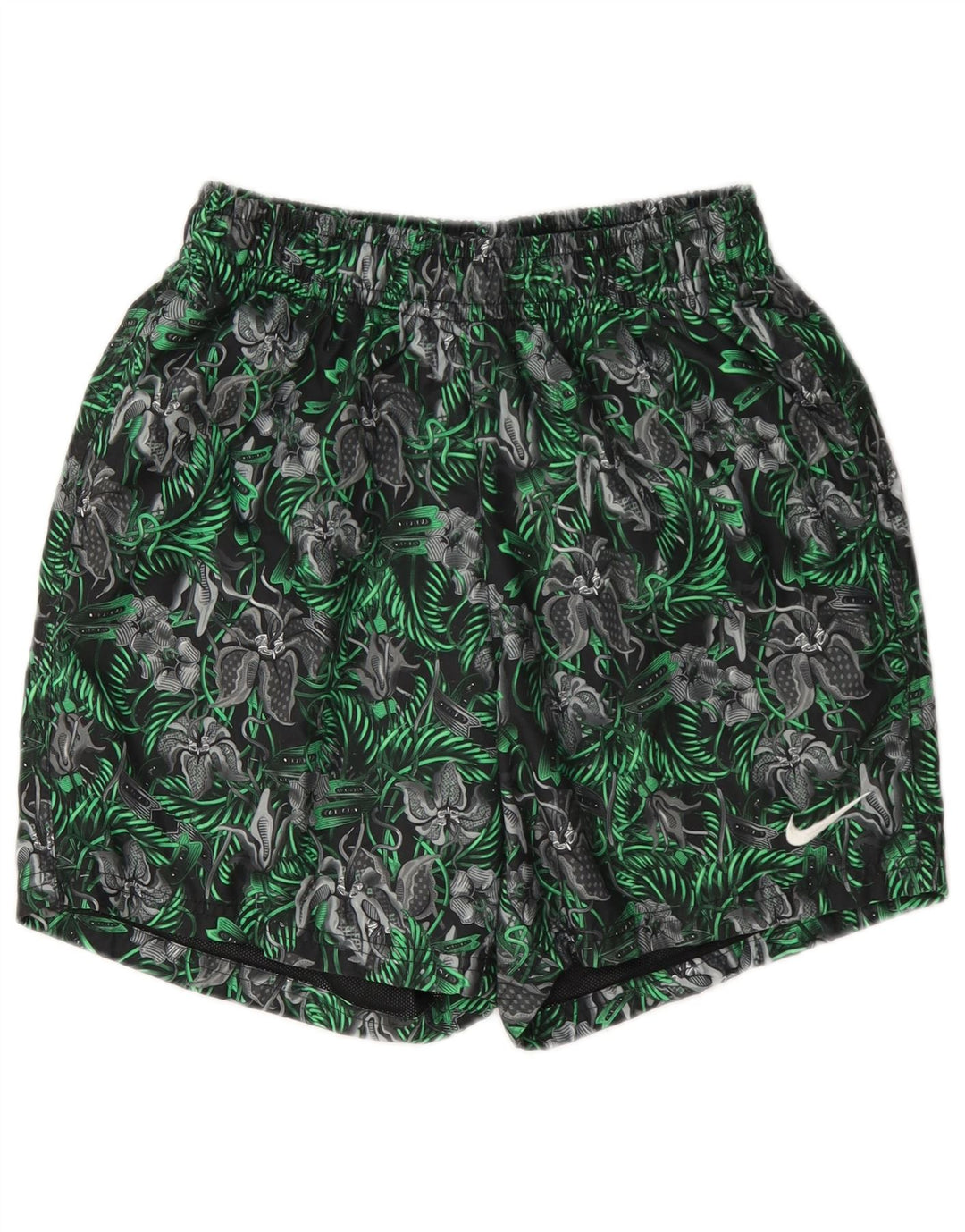 Nike Mens Swimming Shorts Small Green Floral Polyester