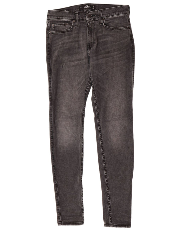 Hollister Mens Super Skinny Jeans W30 L32 Grey Cotton