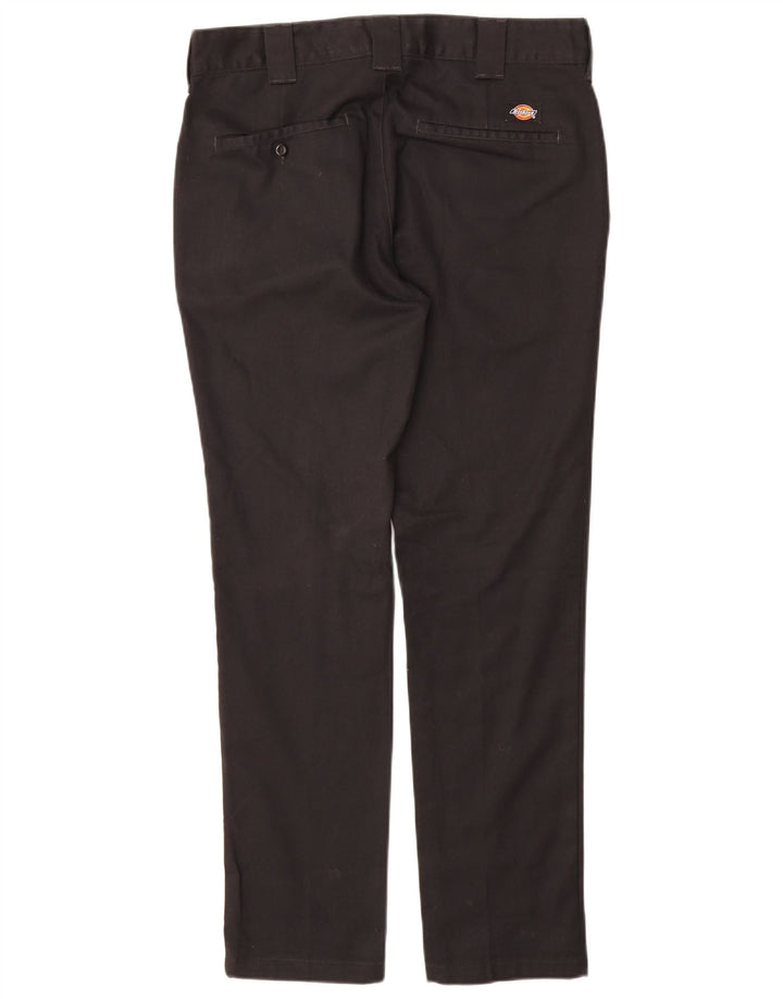 Dickies Mens Slim Fit Chino Trousers W32 L32 Black Polyester