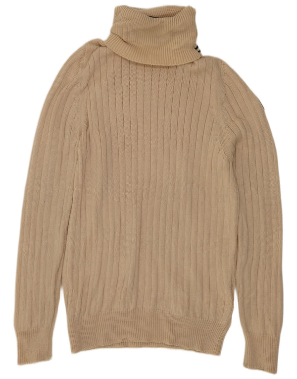 Marina Yachting Dame Roll Neck Jumper Sweater UK 20 2XL Beige Virgin Wool