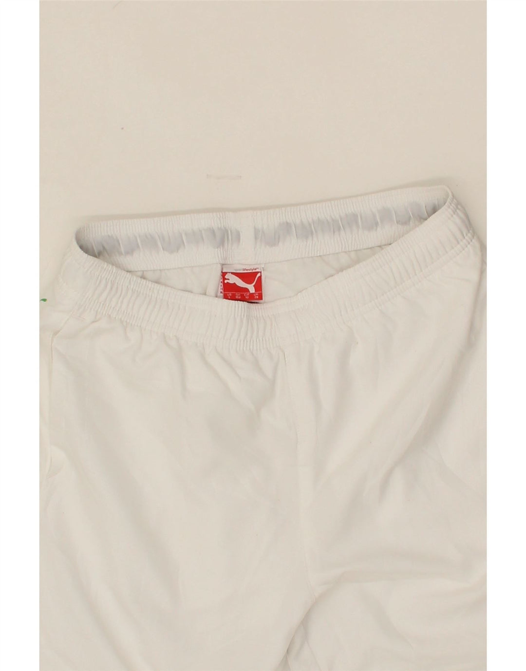PUMA Boys Graphic Sport Shorts 11-12 Years White Polyester Vintage Puma and Second-Hand Puma from Messina Hembry 