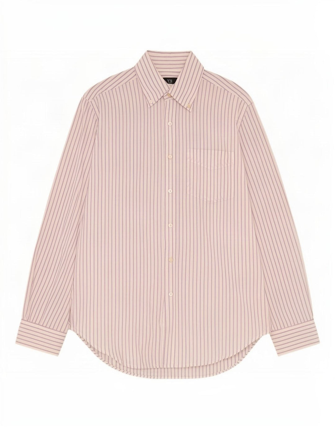 Dack's Mens Shirt Small White Striped Cotton