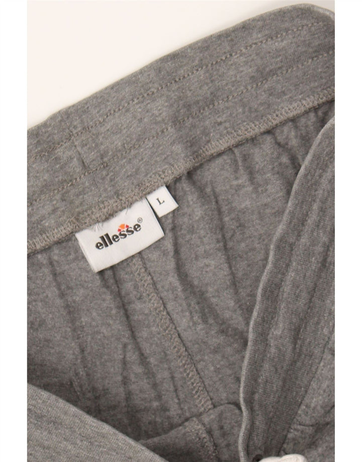 ELLESSE Mens Graphic Sport Shorts Large  Grey Cotton Vintage Ellesse and Second-Hand Ellesse from Messina Hembry 