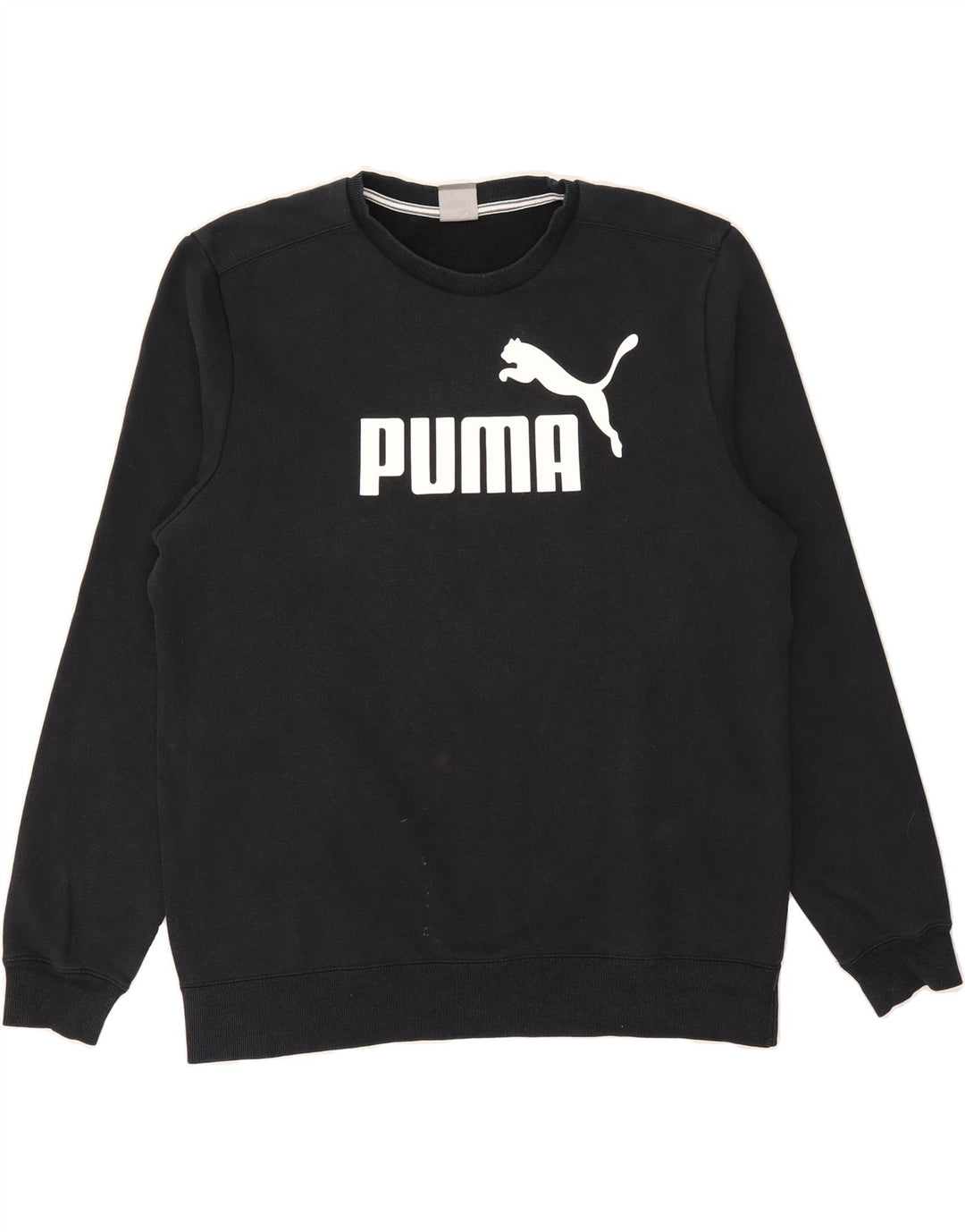 PUMA Mens Graphic Sweatshirt Jumper XL Black Cotton Vintage Puma and Second-Hand Puma from Messina Hembry 