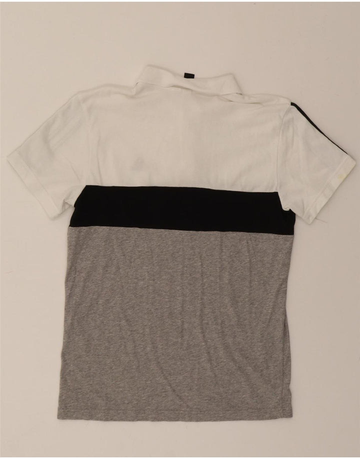 ADIDAS Mens Polo Shirt Small White Colourblock Vintage Adidas and Second-Hand Adidas from Messina Hembry 