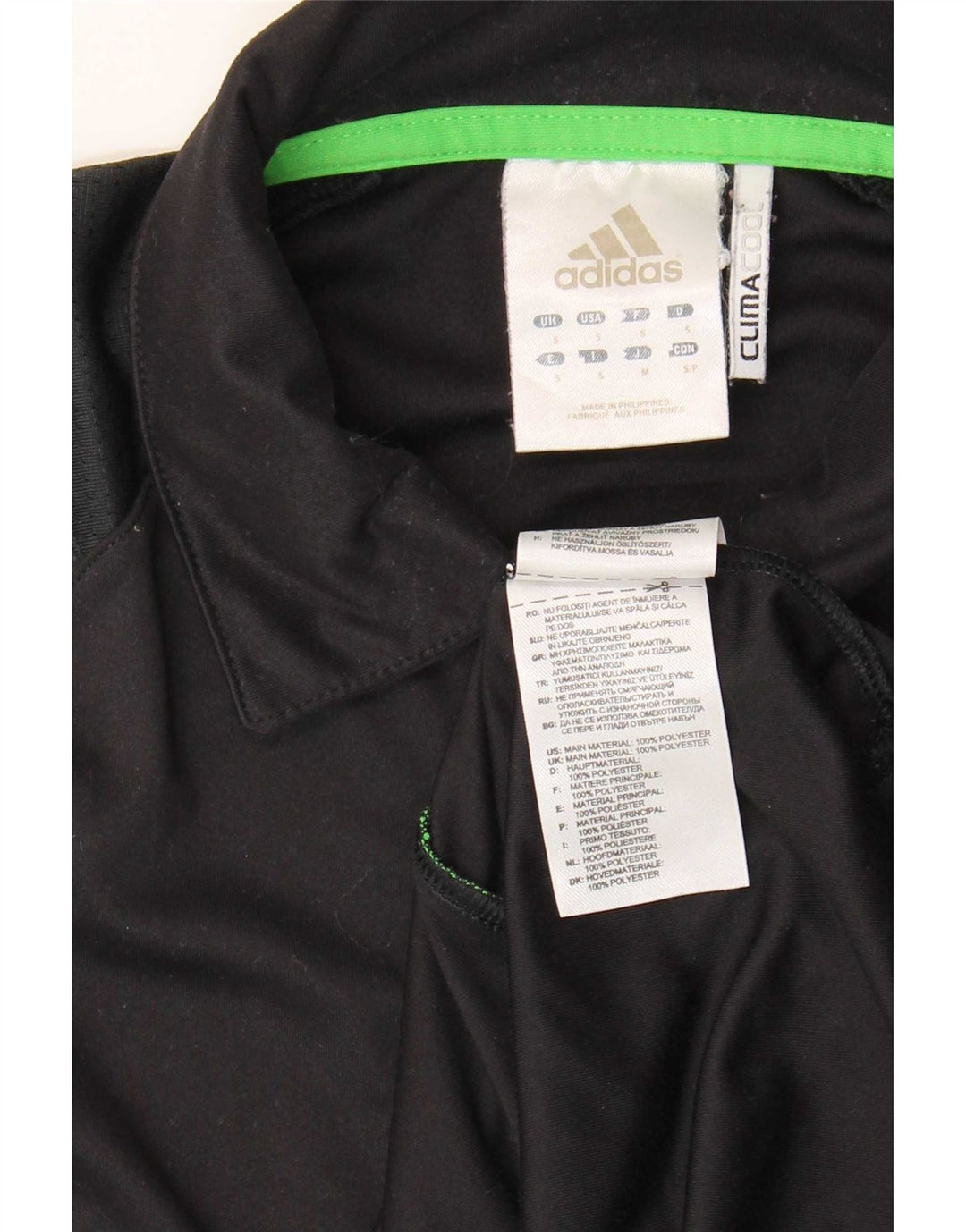 Adidas Mens Climacool Polo Polo Pequeño Negro Poliéster