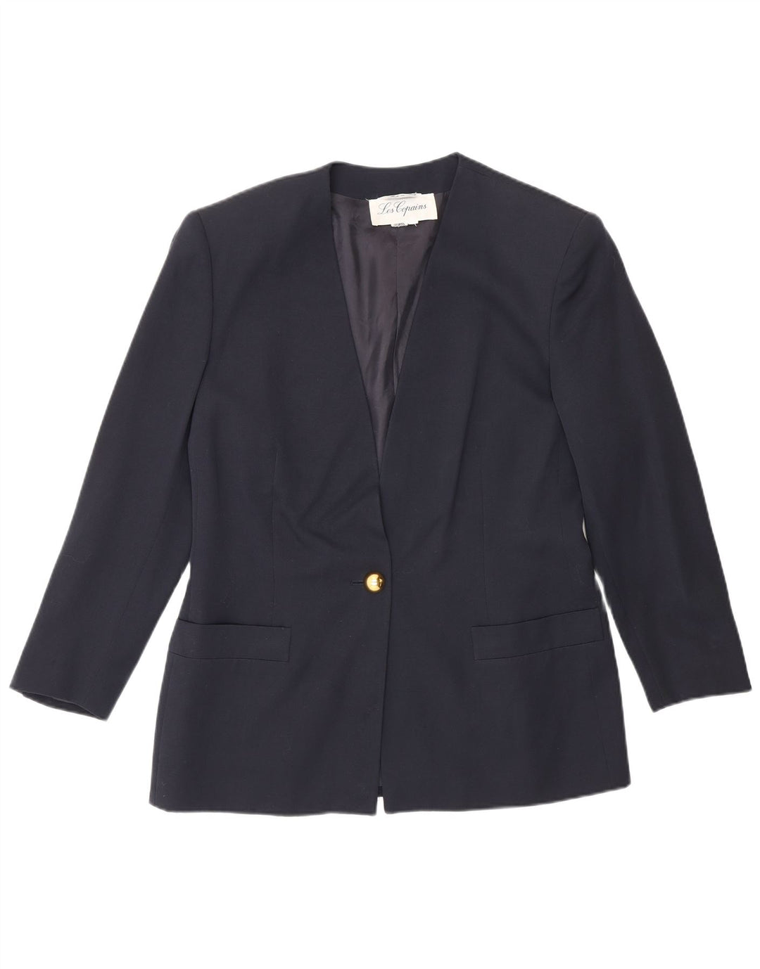 Les Copains Γυναικείο σακάκι με 1 κουμπί UK 14 Medium Navy Blue