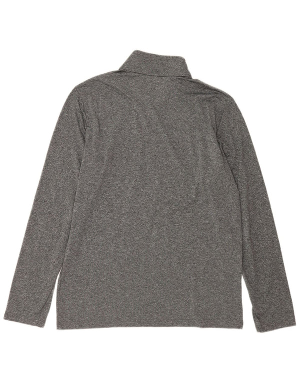 Jack Wolfskin Haut de survêtement à col zippé pour homme UK 42 Large Gris