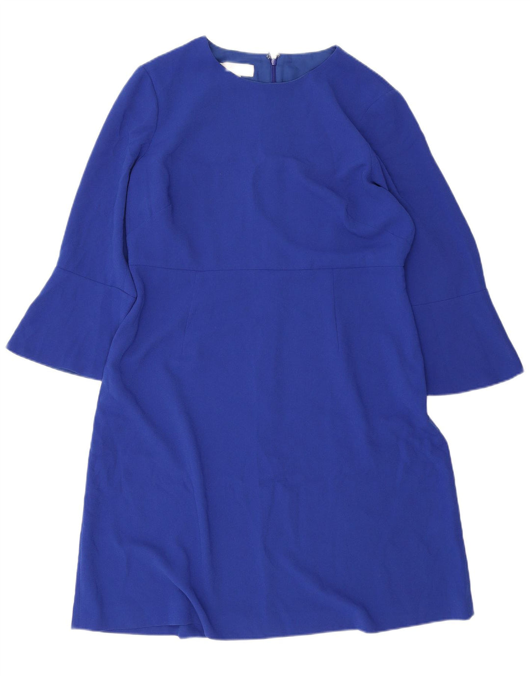 Hobbs Womens 3/4 Sleeve Shift Dress UK 16 Large Blue Polyester