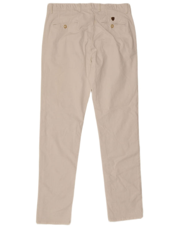 Massimo Dutti Herre Slim Chino Bukser EU 44 Large W34 L33 Hvid