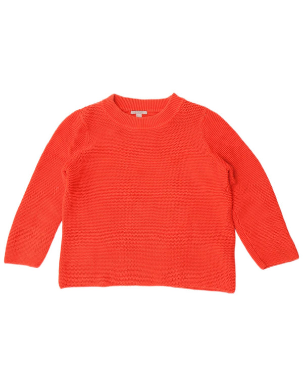 Cos Womens Crop Boat Neck Jumper Sweater UK 10 Small Red Cotton