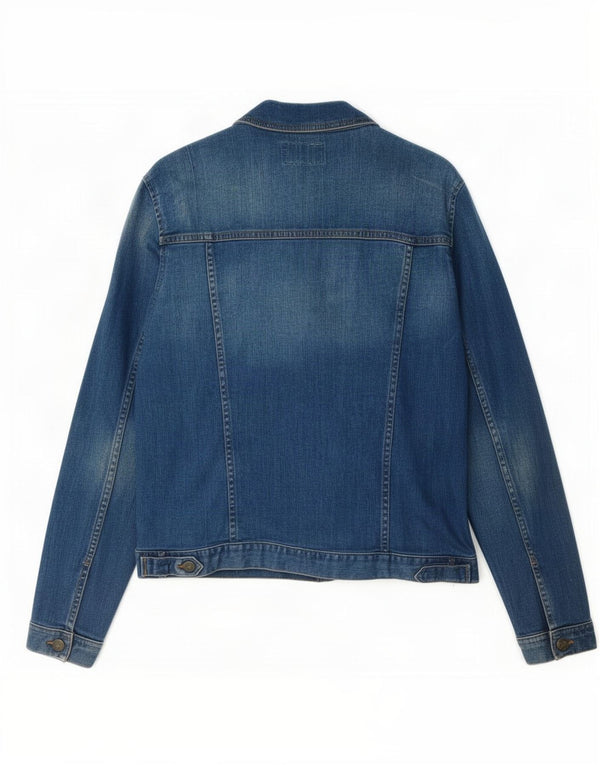Fat Face Womens Denim Jacket UK 14 Large Blue Cotton