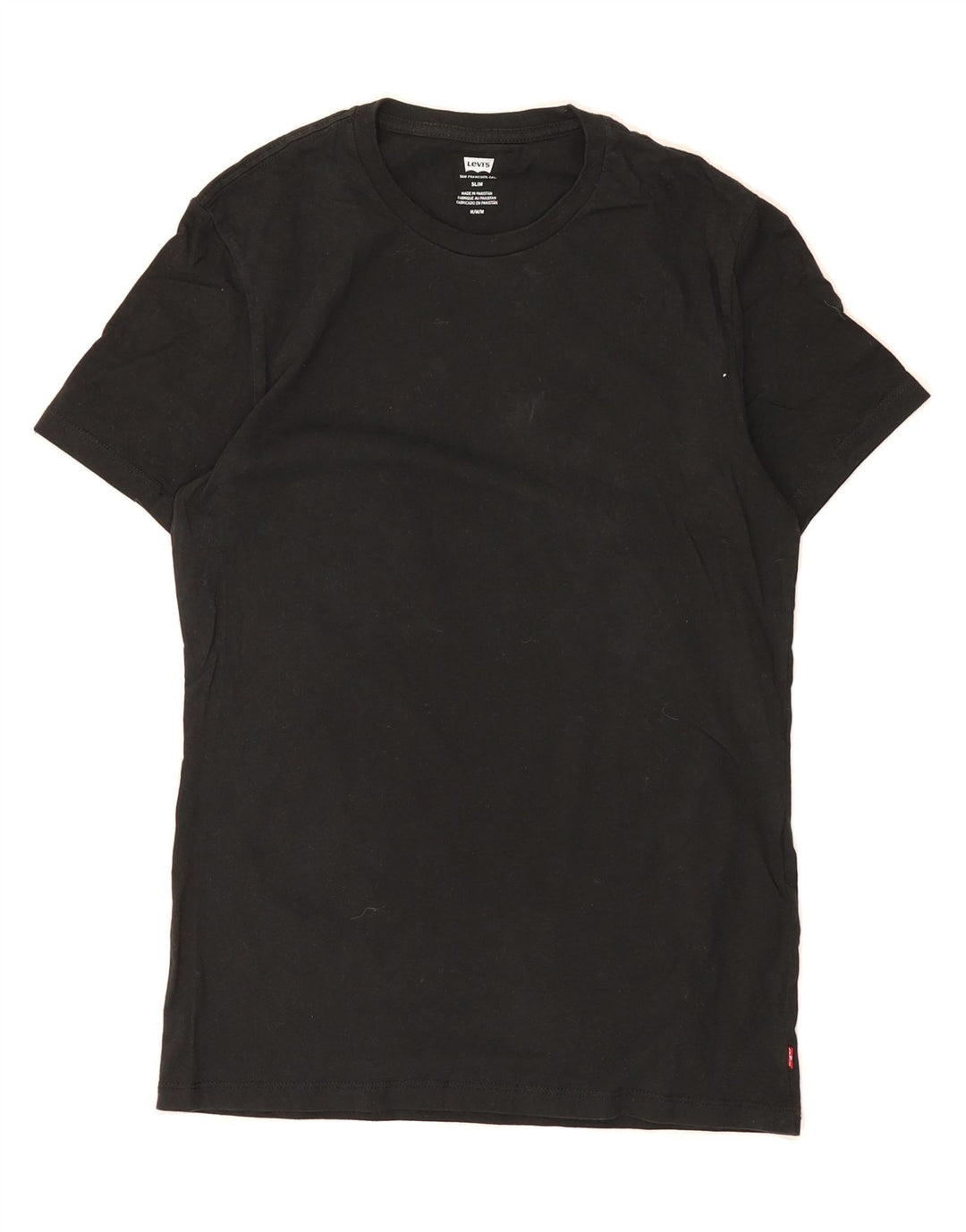 LEVI'S Womens Slim T-Shirt Top UK 12 Medium Black Cotton Vintage Levi's and Second-Hand Levi's from Messina Hembry 