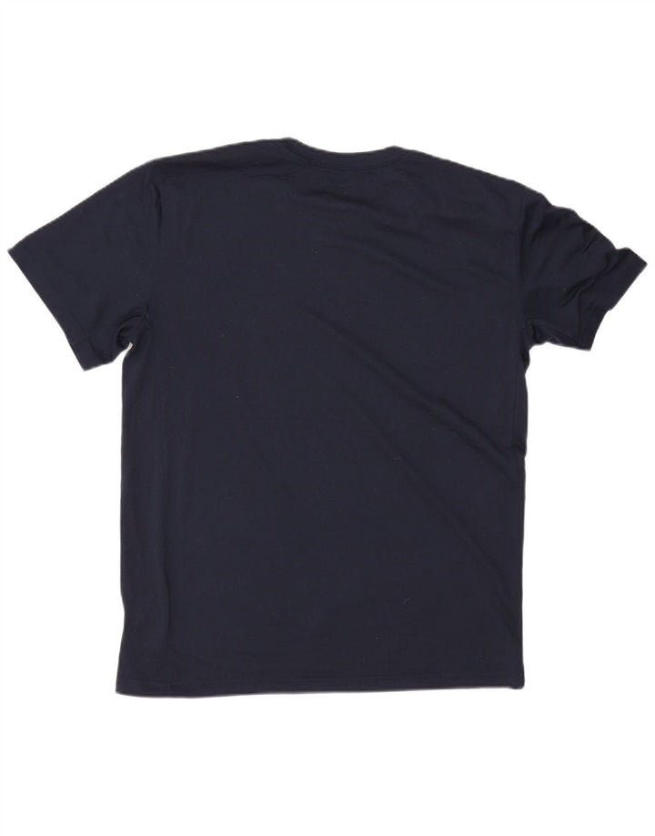 Nike Mens Dri Fit Graphic T-Shirt Top Medium Navy Blue Polyester