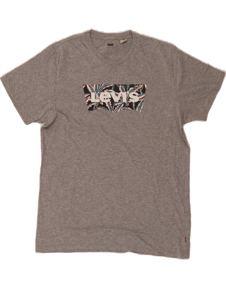 LEVI'S Mens Graphic T-Shirt Top Large Grey Vintage Levi's and Second-Hand Levi's from Messina Hembry 