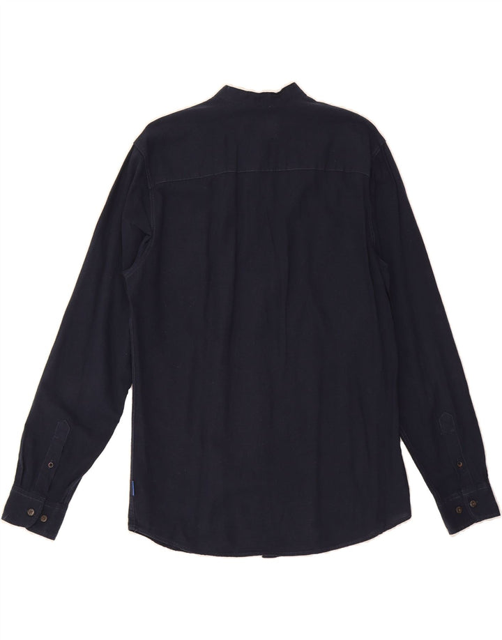 JACK & JONES Mens Shirt Medium Navy Blue Cotton Vintage Jack & Jones and Second-Hand Jack & Jones from Messina Hembry 