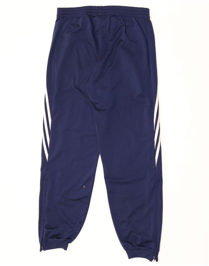 ADIDAS Mens Tracksuit Trousers Joggers Medium  Navy Blue Polyester