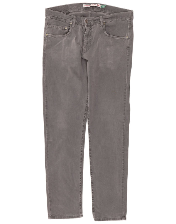 Carrera Mens 717 Slim Fit Casual Pantalones IT 52 XL W36 L32 Gris Algodón