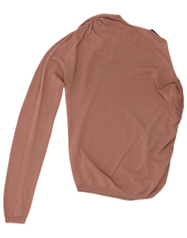 Zara Mujer Top De Un Hombro UK 42 Viscosa Rosa Mediana