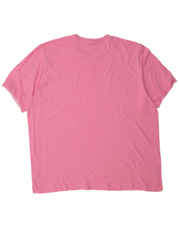 Adidas Mens T-Shirt Top 2XL Pink Cotton