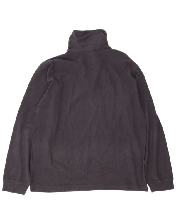 Champion Mens Zip Neck Fleece Jumper Medium Grey Polyester