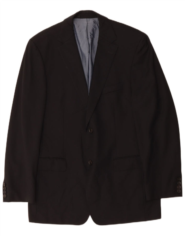 Hugo Boss Herren-Blazer mit 2 Knöpfen, EU 52, XL, marineblaue Schurwolle