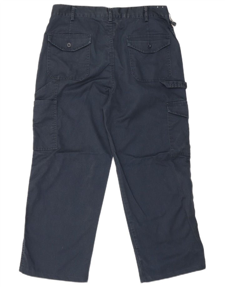 Dickies Herre Straight Crop Cargo Bukser W34 L25 Marineblå Polyester