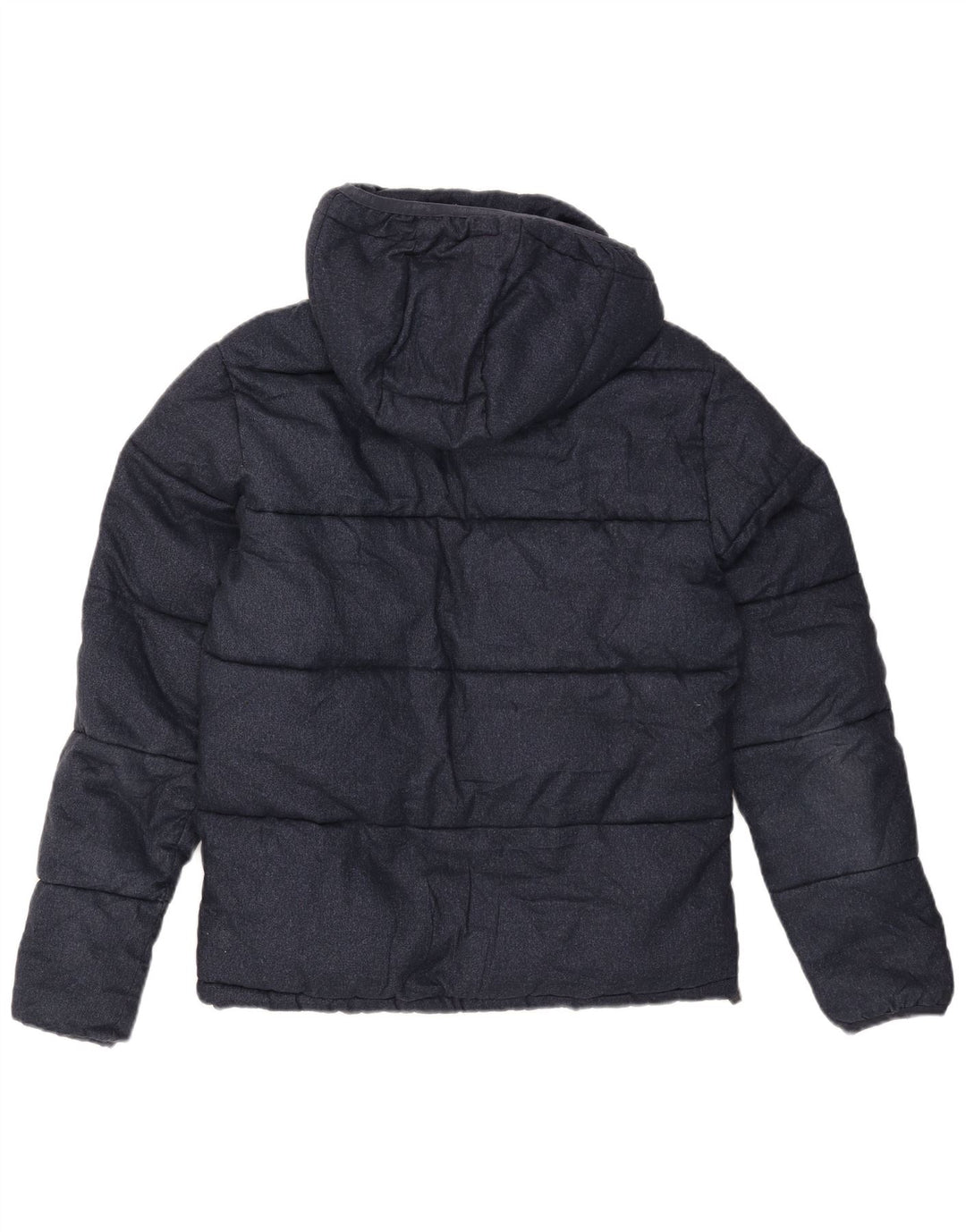 Superdry Veste matelassée à capuche pour hommes UK 40 Large Bleu Marine Polyester
