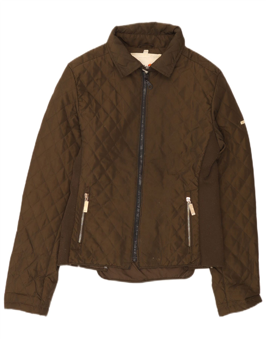 Ellesse Veste matelassée pour femme UK 12 Marron moyen Polyester