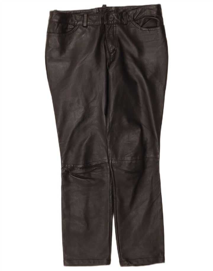 Damskie spodnie skórzane Zen EU 38 Medium W28 L26 Czarna skóra