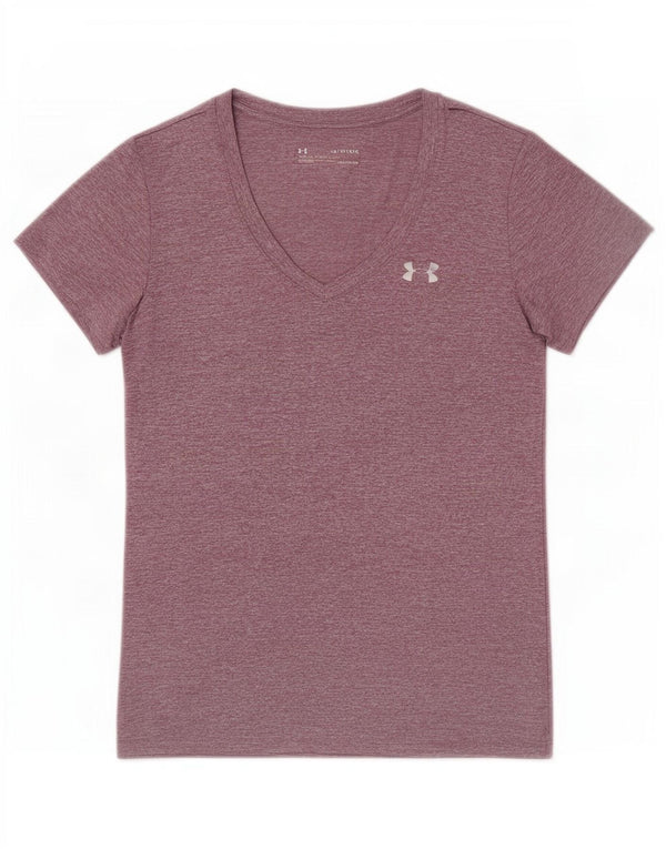 Женская футболка свободного кроя Under Armour Heat Gear Top UK 6 XS Фиолетовый в крапинку