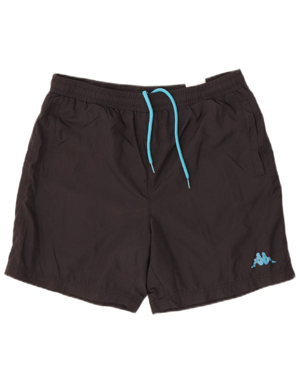 Pantaloncini sportivi da uomo Kappa grandi neri in poliestere