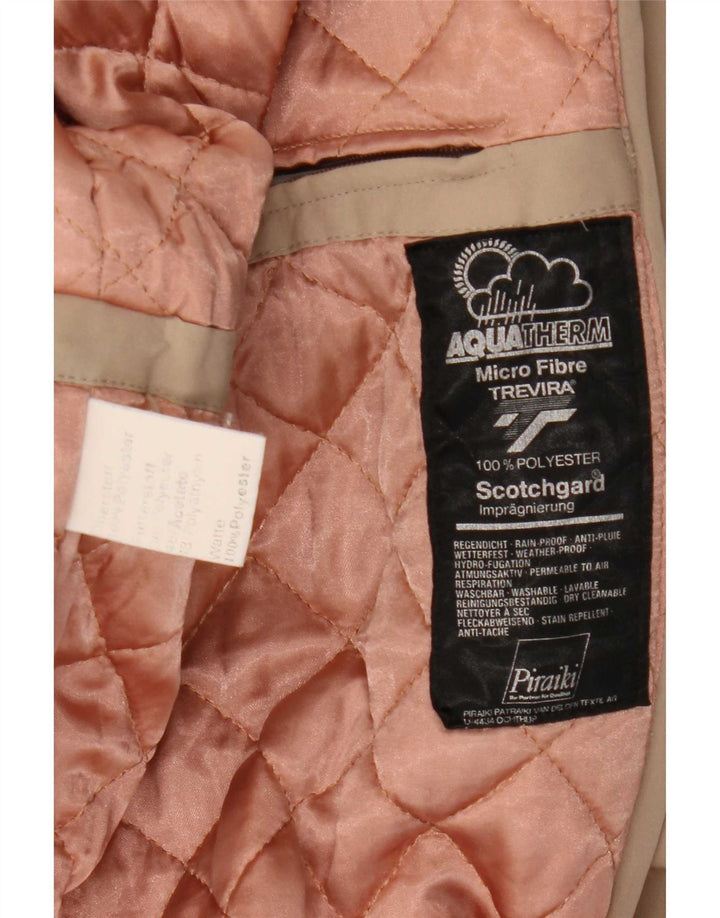 Trevira Womens Raincoat UK 16 Large Beige Polyester