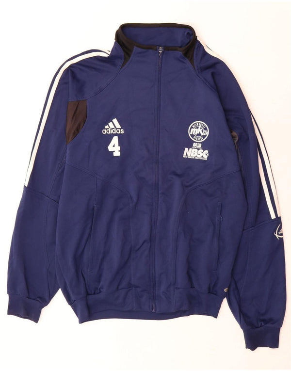 Giacca da tuta da uomo Adidas UK 44/46 Large Blu Navy Colourblock