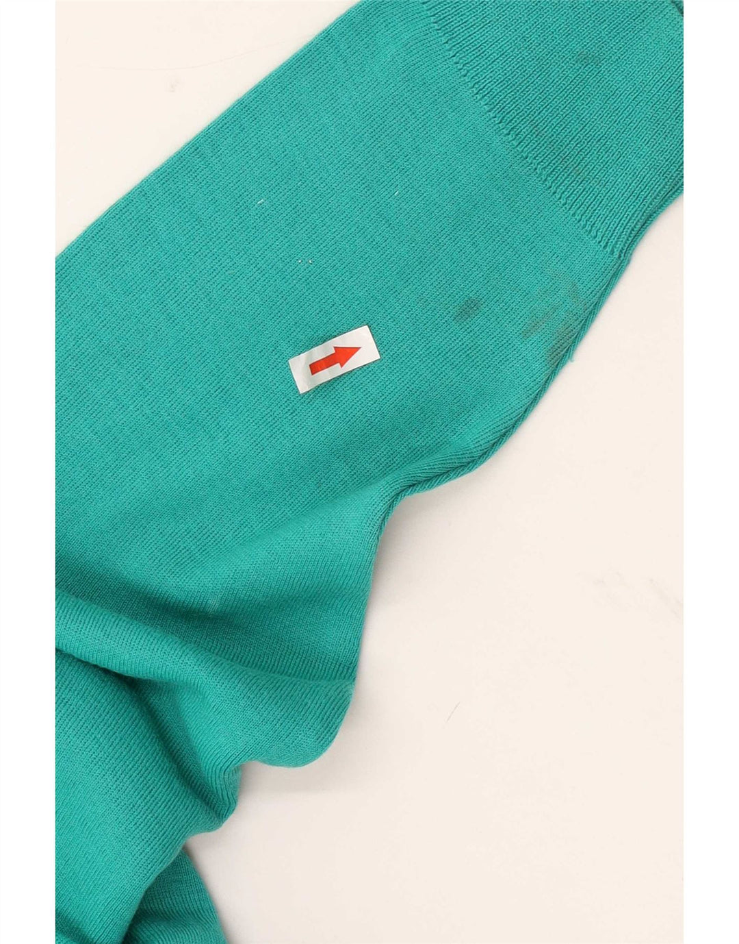 Vintage Mens V-Neck Jumper Sweater Large Turquoise Wool